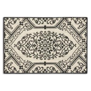Home Dynamix Cafe Jardin Beige/Black 23.6 in. x 35.4 in. Indoor Kitchen Mat (5-ELWN02-156)