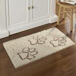 Home Dynamix Comfy Pooch Clean Paw Beige/Brown 21 in. x 30 in. Door Mat For Pets (1-CPP-161)