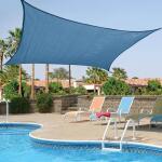 Vigoro12 ft. x 12 ft. Blue Square Shade Sail (25682)