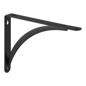 Everbilt 6.5 in. x 9 in. Black Cove Arch Steel Shelf Bracket (27791PKLHD-2)