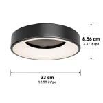 Artika Aiden 13 in. 1-Light Modern LED Flush Mount Ceiling Light Black, Integrated LED, 5 CCT For Kitchen or Bedroom (FM-AIC-HD2BL)
