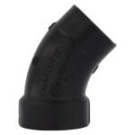 Charlotte Pipe 4 in. ABS DWV 45-Degree Hub x Spigot Street Elbow Fitting (ABS003231200HD)