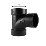 Charlotte Pipe 4 in. ABS DWV San Tee (ABS004001200HD)