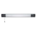 Commercial Electric 42 in. Workbench Garage Integrated LED Shop Light Bluetooth Speakers 3600 Lumens Black Brushed Nickel (55703191)