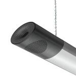 Commercial Electric 42 in. Workbench Garage Integrated LED Shop Light Bluetooth Speakers 3600 Lumens Black Brushed Nickel (55703191)