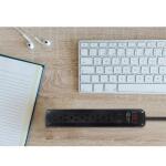 Commercial Electric 8 ft. 6-Outlet Surge Protector with 45 Degree Flat Angle Plug, Black (YLPT-43B)