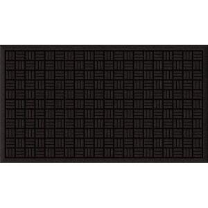 24 in. x 36 in. Black Recycled Rubber Commercial Door Mat (60-060-9501-20000300)