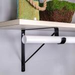 Everbilt Black Heavy Duty Shelf Bracket and Rod Support (19702)