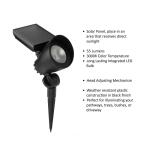 Hampton Bay 55 Lumen Black LED Weather Resistant Outdoor Solar Spot Light with Adjustable Head (72301-03)