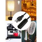 HDX 8ft. 16/3 Light Duty Indoor Multi-Outlet Extension Cord with Banana Tap, Black (SPT2163008BLBA)