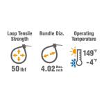 HDX 14 in. UV Resist Zip Ties, Black (20-Pack) (FT-370STUV(20))