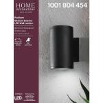 Home Decorators Collection Rodham 8 in. Black Integrated LED Hardwired Outdoor Wall Light Lantern Sconce (IZC1691L-2)