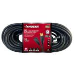 Husky 50 ft. 14/3 Medium Duty Indoor/Outdoor Oil Resistant Extension Cord - (Black) 57050BLKHY