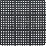 TrafficMaster Black 36 in. x 36 in. Rubber Anti-Fatigue Indoor Comfort Mat (KFTRM9191-1)