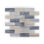 Jeffrey Court New Moon Blue 11.875 in. x 11.625 in. Interlocking Glossy Glass Mosaic Tile (0.958 sq. ft./Each) (95993)