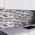 Jeffrey Court New Moon Blue 11.875 in. x 11.625 in. Interlocking Glossy Glass Mosaic Tile (0.958 sq. ft./Each) (95993)