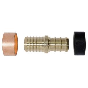 Apollo 1/2 in. Brass PEX-B Barb Polybutylene Coupling (APXBC1212)