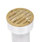 NDS 3 in. Brass Round Drainage Grate with PVC Collar (909B)