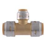 SharkBite Max 3/4 in. x 3/4 in. x 1/2 in. Push-to-Connect Brass Reducing Tee Fitting (UR412A)