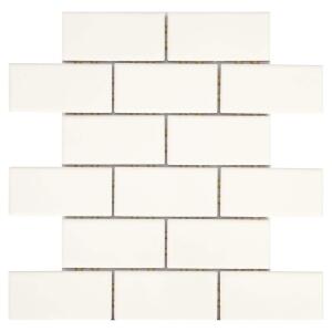 Daltile Restore Bright White 12 in. x 12 in. x 6.35 mm Ceramic Mosaic Wall Tile (0.83 sq. ft./Each) (RE1524BWHD1P2)
