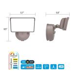 HALO 150-Watt Equivalent, 3000 Lumen, Integrated LED, Dusk to Dawn Flood Light, Bronze (FGS30CLD2DB)