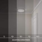 Commercial Electric 16 in. Smart Round RGB Color Selectable LED Brushed Nickel Flush Mount