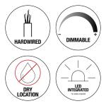 Commercial Electric 13 in. Brushed Nickel Selectable CCT Color Changing LED Round Ceiling Flush Mount Light Fixture (2-Pack) (JJU3011L-2/BN)