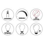 Commercial Electric 11 in. 1-Light Brushed Nickel Flush Mount with Frosted Glass Shade 2-Pack (EFG1011-2-BN)