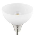 Hampton Bay Brushed Nickel 1-Light Torchiere Floor Lamp, 70 inches tall, with Plastic Shade