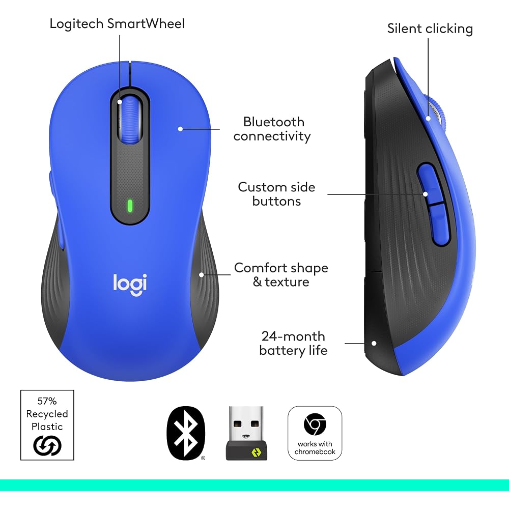 Logitech Signature M650 L Full Size Wireless Mouse - Image 7