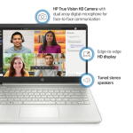 HP 14" Laptop, Intel Core i3-1115G4, 4GB RAM, 128GB SSD, Windows 11 S Mode, Natural Silver