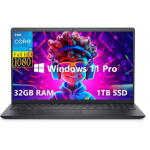 Dell Inspiron 3520 15.6" FHD i5-1235U 32GB/1TB – Win11 Pro, Black