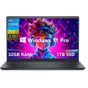 Dell Inspiron 3520 15.6" FHD i5-1235U 32GB/1TB – Win11 Pro, Black
