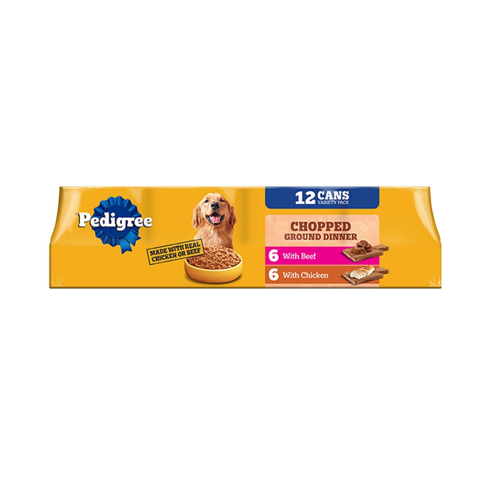 Pedigree® Chopped Ground Dinner Adult Wet Dog Food - Chicken & Beef Variety Pack