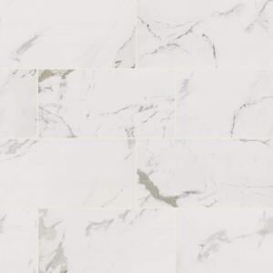 Home Decorators Collection Carrara 12 in. x 24 in. Polished Porcelain Stone Look Floor and Wall Tile (16 sq. ft. /Case) (NHDCARR1224P)