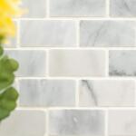 MSI Carrara Classique Brick 12 in. x 12 in. Honed Marble Mesh-Mounted Mosaic Wall Tile (0.97 sq. ft./Each) (CAR-1X2H-5)