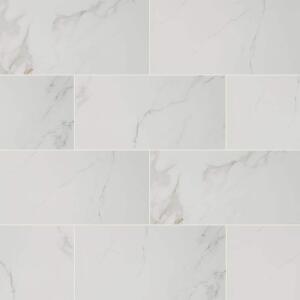 MSI Carrara White 12 in. x 24 in. Matte Porcelain Marble Look Floor and Wall Tile (16 sq. ft./Case) (NHDCARWHI1224)