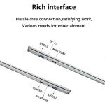 KUU 15.6" FHD Laptop, Intel Quad-Core N95, 16GB RAM, 1TB SSD, Silver