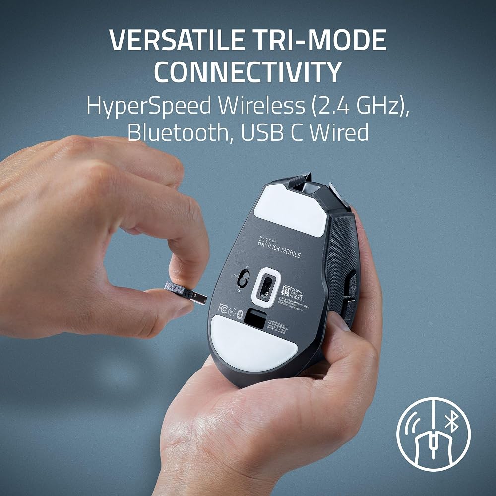 Razer Basilisk Mobile Portable Ergonomic Wireless Gaming Mouse - Image 5