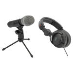 Polsen DM-USX1 Dynamic Microphone Kit with Studio Monitor Headphones