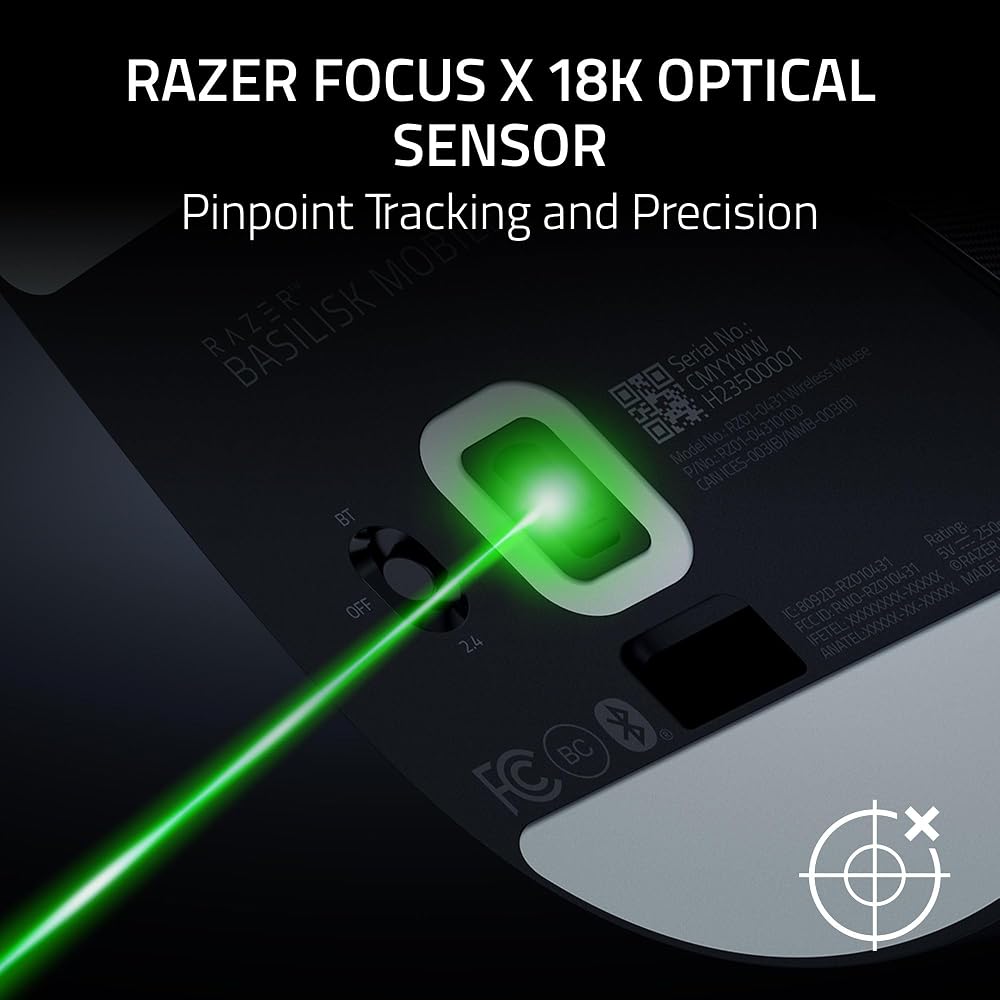 Razer Basilisk Mobile Portable Ergonomic Wireless Gaming Mouse - Image 7