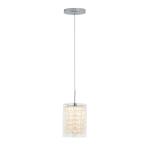 Artika Crystal Cube 5.5-Watt 1 Light Chrome Modern Integrated LED Mini Pendant Light Fixture for Kitchen Island (PDT-1CC)