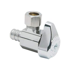 BrassCraft 1/2 in. Crimp PEX Barb Inlet x 3/8 in. Compression Outlet Angle Valve (G2BRPX19X C1)