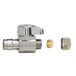 BrassCraft 1/2 in. Cold Expansion PEX Inlet x 3/8 in. Comp Outlet 1/4-Turn Straight Stop (G2CEPX14X C1)