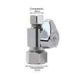 BrassCraft 1/2 in. Compression Inlet x 3/8 in. Compression Outlet Straight Valve (G2CR14X C1)