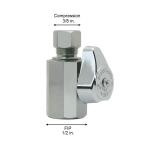 BrassCraft 1/2 in. FIP Inlet x 3/8 in. Compression Outlet 1/4-Turn Straight Valve (G2R12X C1)