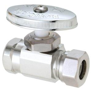 BrassCraft 1/2 in. FIP Inlet x 7/16 in. and 1/2 in. Slip Joint Outlet Multi-Turn Straight Valve (O3305X C1)