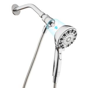 Glacier Bay Push Release 6-Spray Wall Mount Handheld Shower Head 1.8 GPM, Chrome