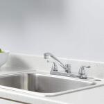 Glacier Bay Constructor Double Handle Standard Kitchen Faucet in Chrome (HD67099-0B01)