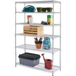 HDX 6-Tier Commercial Grade Heavy Duty Steel Wire Shelving Unit in Chrome (48 in. W x 72 in. H x 18 in. D) (HD18481302PS-1)